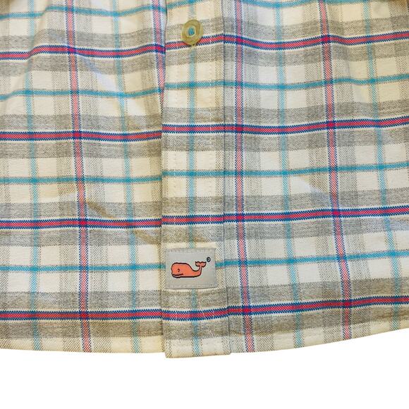 Vineyard Vines Shirt Mens XL Plaid Murray Slim Fit Button Up Long Sleeve Stretch - Picture 4 of 9